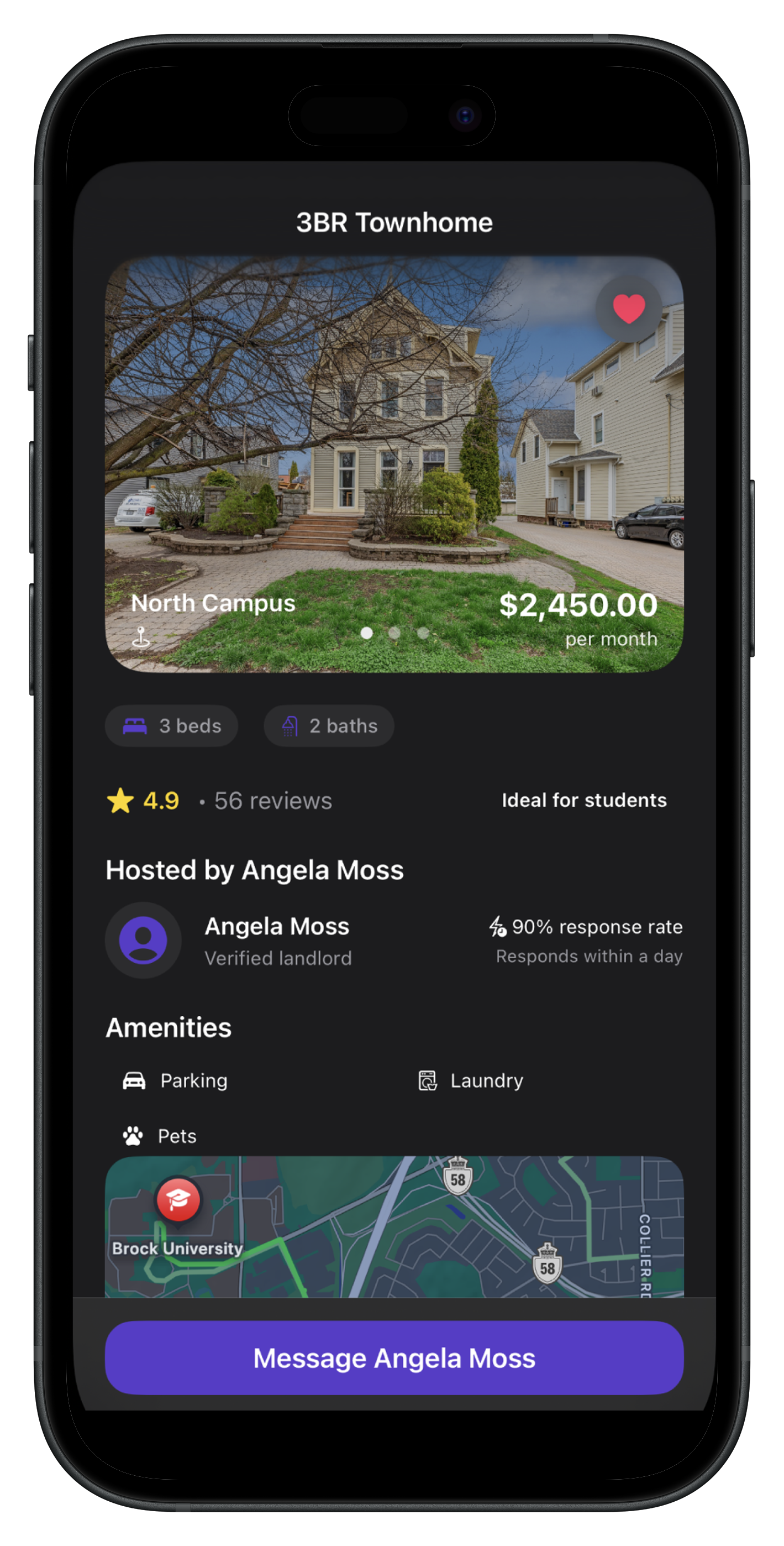 RentSwipe app mockup